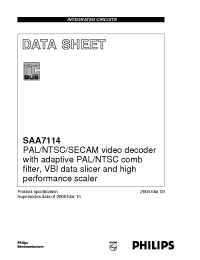 Datasheet SAA7114H manufacturer Philips